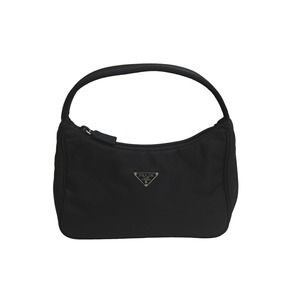 Prada Hobo Handbag One Shoulder Mini Bag Nylon Black